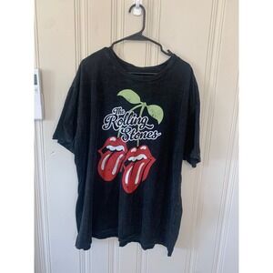 The Rolling Stones Cherry Tongue Graphic‎ T Shirt Black XXL